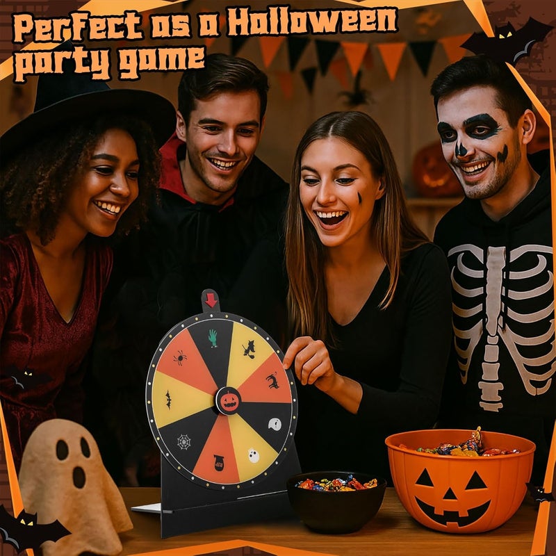 Arrowbash Halloween Acrylic Spinner Prize Wheel Game Set with Dry Erase Marker, Trick or Treat Game, Halloween Party Supplies Indoor Outdoor Decorations Carnival Party Decor - Image 5